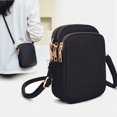 thumbnail image 2 of Typpkmm Women Mini Crossbody Bag, Black Faux Leather Shoulder Purse, Zip Closure Handbag for Daily Errands, Pink B, 2 of 7