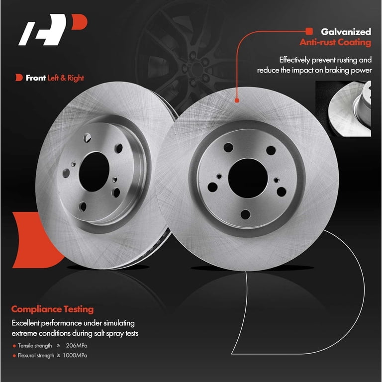 Front Brake Rotors & Ceramic Pads Kit For Toyota Corolla, Matrix, Scion