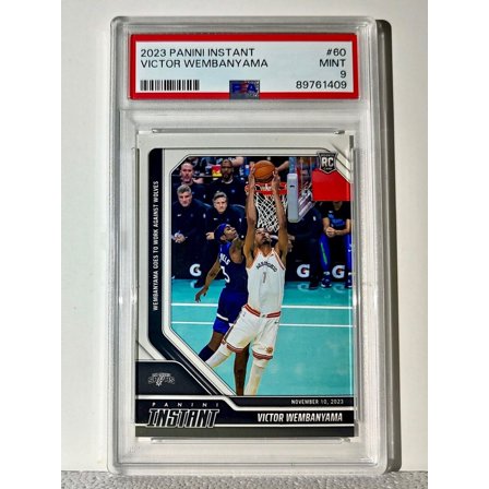 Victor Wembanyama 2023-24 Panini #60 NBA Rookie Card Spurs 1 of 6522 PSA 9 Mint