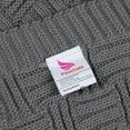 thumbnail image 4 of PiccoCasa Knitted Throw Blanket for Couch or Bed, Grey 50"x60", 4 of 8