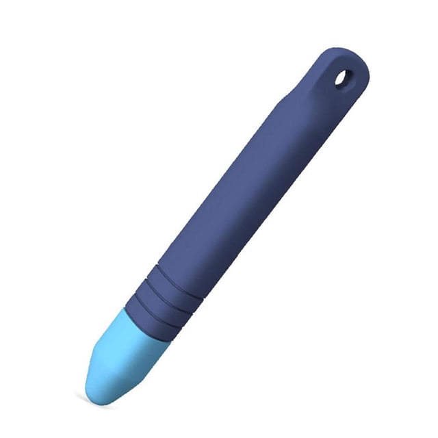 Silicone Capacitive Stylus Pen for Kids, Anti-Rolling Tablet & Phone Touchscreen Pen, Child-Friendly Learning Device Accessory, Blue Purple