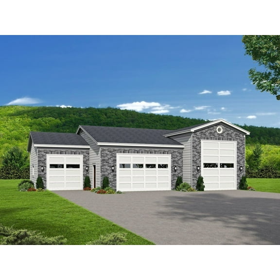 763-2200: Garage Traditional 0 Bed, 0 Bath Luxury Home Plan, 0 Sq Ft: Full Blueprints with License to Build by Home Plan Marketplace - Lesuto