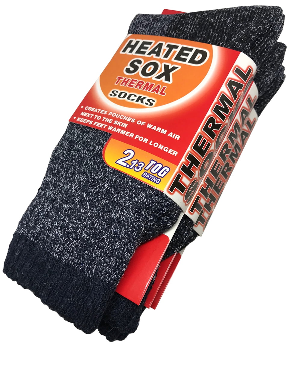 Heated Sox Men's Warm Thermal Socks Heated Sox Reinforced Toe & Heel