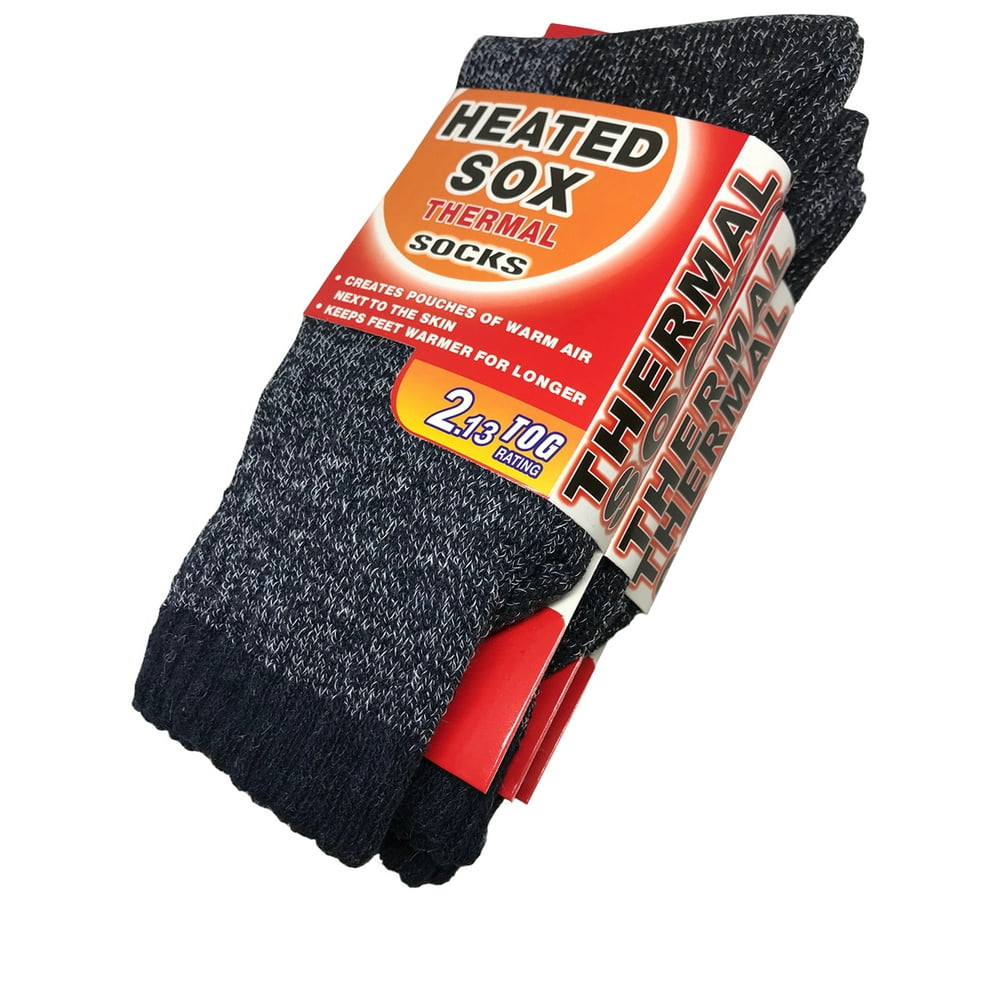 Heated Sox Men's Warm Thermal Socks Heated Sox Reinforced Toe & Heel