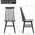 thumbnail image 5 of Duhome Dining Chairs Set of 4, Wood Dining Room Chairs Slat Spindle Back Kitchen Chairs Windsor Chairs Farmhouse Chairs, Black, 5 of 10