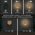 thumbnail image 3 of Yayeee LED Night Lights with Motion Detectors Auto Dusk to Dawn Light Sensors, 2 Pack, Black Christmas Light, 3 of 7