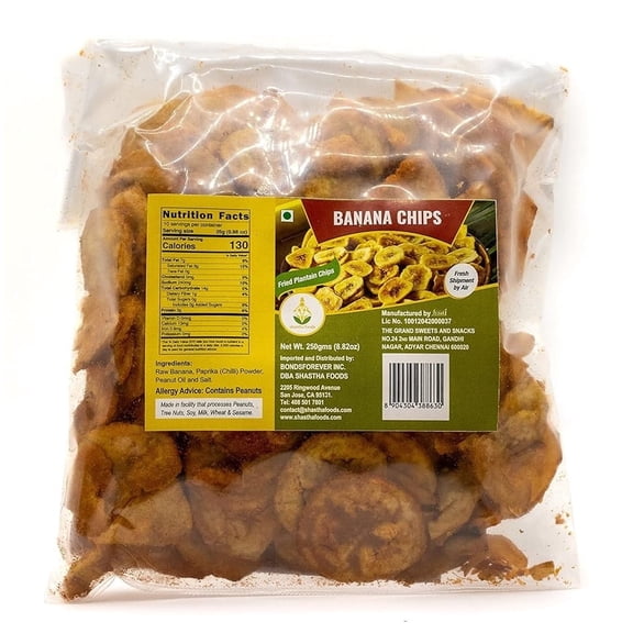 Grand Sweets Spicy Banana Chips, 250 G, pack of 5