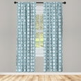 thumbnail image 4 of Ambesonne Vintage Window Curtains, Blue Toned Curls Design, Each 28" W x 95" L, Slate Blue and Pale Blue, 4 of 4