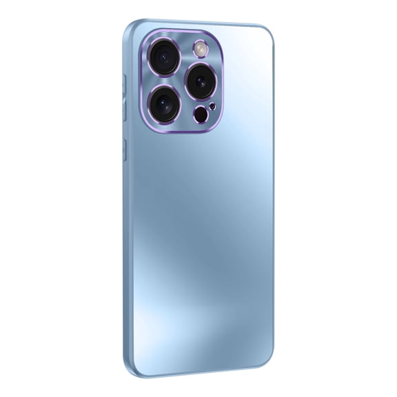 For iPhone 15 Case for Women Men, Dual Color Stylish Matte Back Cover Slim Fit Rugged Shockproof Anti-Scratch Camera Lens Protective Bumper Phone Case for Apple iPhone 15, Blue