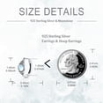 thumbnail image 2 of DOLIOX 925 sterling silver heart-shaped moonstone ear rings as a jewelry gift for her, 2 of 2