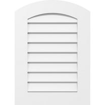 20"W x 42"H Arch Top Surface Mount PVC Gable Vent: Non-Functional, w/ 3-1/2"W x 1"P Standard Frame