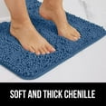 thumbnail image 3 of Bath Rug 30x20, Thick Soft Absorbent Chenille, Rubber Backing Quick Dry Microfiber Mats, Machine Washable Rugs for Shower Floor, Bathroom Runner Bathmat Accessories Decor, Blue, 3 of 6