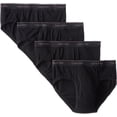 thumbnail image 1 of Calvin Klein Men's Underwear Cotton Classics 4 Pack Low Rise Briefs, Black, Large, 1 of 2