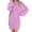 Pink, variant on GigrtiJin Womens Medium Length Plush Dress Long Sleeved Round Neck Loose Dresses Comfy Casual Solid Color Dress