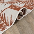 thumbnail image 4 of World Rug Gallery Nature Inspired Floral Leaves Reversible Indoor/Outdoor Area Rug - Rust 2'x7', 4 of 7