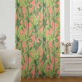thumbnail image 6 of Palm Tree Tropical Sheer Curtains 63 Inches Long, Pink Summer Green Botanical Light Filering Curtains, Breathable Simi Curtain Privacy Drapes for Living Room Bedroom Lightweight Window Treatment, 6 of 9