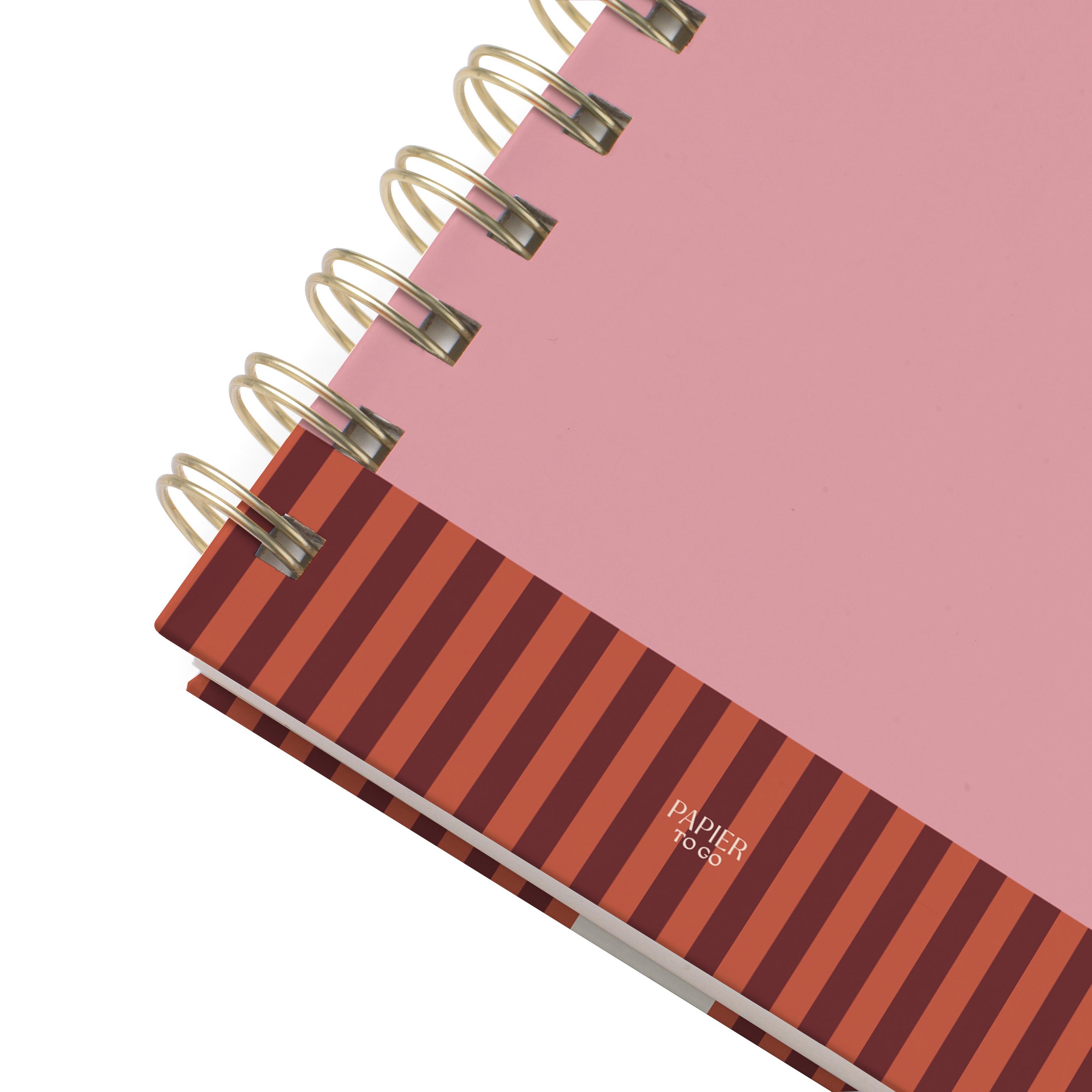 Papier To Go Spiral Notebook, B5 Lined, Pink photo 4