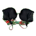 thumbnail image 4 of Victoria's Secret Swim Bombshell Push Up Bikini Top Shine Strappy Strap Tropical Floral Cup Size 32B NWT, 4 of 4