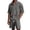 Grey, variant on Mens Waffle 2 Piece Short Set Lightweight Casual Beachwear Summer Travel Co Ord Tracksuit Outfit Solid Zipper Short Sleeve Shirt And Matching Shorts Light Green S