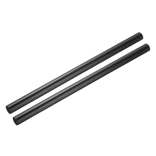 Black Round ABS Plastic Rods 0.6-inch Diameter and 12-inch Length Rigid Insulation Opaque Plastic Rods for DIY Craft Model Making, 2 Pack$$Building Supply