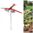 thumbnail image 1 of Airplane Weather Vane, Iron Stainless Steel Indicate Direction Rustproof Metal Aircraft Windmill  for Garden, 1 of 8