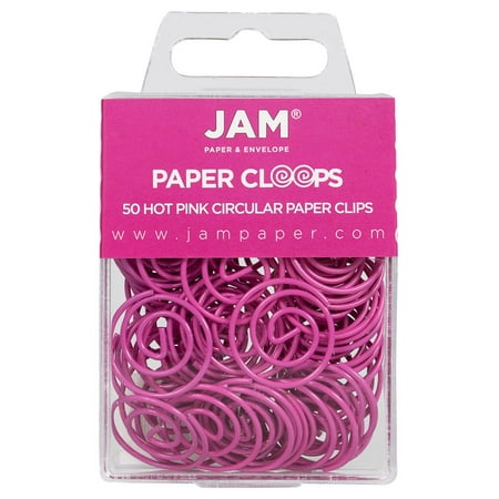 UPC: 0609722704878 | JAM Paper Round Fuchsia Pink Paper Clips  1 in  50 per Pack