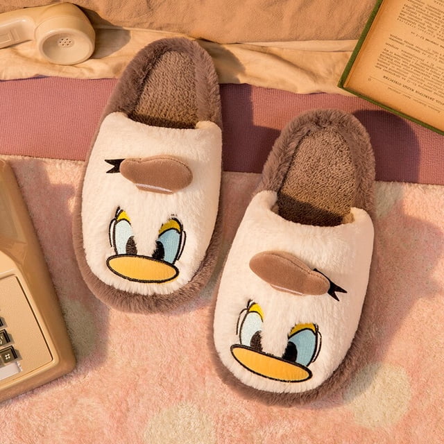 Dibujos animados de los niños grandes de Disney Pato Donald antideslizante fondo suave niños y niñas zapatos gruesos y cálidos para el hogar zapatillas de algodón shoes40-41-plantilla 25.0 cm1 Gao Jinjia LED