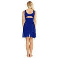 thumbnail image 2 of Xnihocha Womens Lyrical Dance Dress Sleeveless Cutout Back Ballet Leotard Modern Lyrical Costume Royal Blue XS, 2 of 6