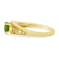 thumbnail image 4 of 14k Yellow Gold Round Peridot And Diamond Ring, 4 of 6