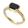 thumbnail image 2 of 2.50 Ct Emerald Cut Black Onyx Gemstone New Engagement Ring for Ladies Solid 18K Yellow Gold Size 3.5 by Diamond Capitals, 2 of 8