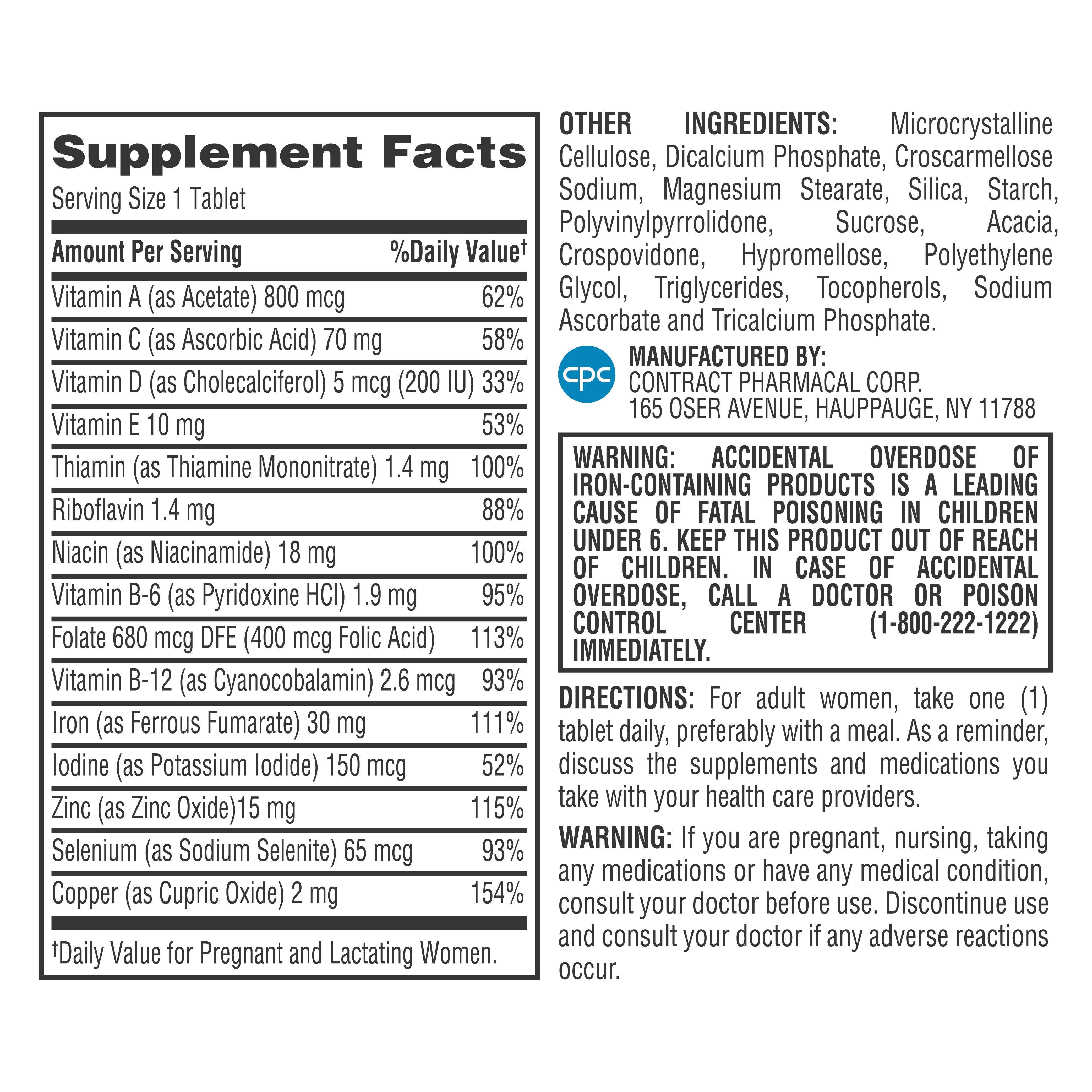 Earth's Splendor Prenatal Multivitamin: Supports a Healthy Pregnancy, Growth/Brain Development for Baby, Folic Acid, Iron, Non-GMO, MMS Clinically Studied Formulation - 6 Month Supply, 180 Tablets