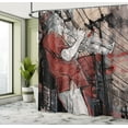 thumbnail image 5 of Ambesonne Music Shower Curtain, Grunge Jazz Musician, 69"Wx84"L, Red Black White, 5 of 5