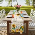 thumbnail image 4 of Table Runners 72 Inches Long Dress Scarves, Yellow Sunflowers Farmhouse Kitchen/Dining Table Runner, Coffee Tablerunners, Floral Bees Elegant Pastoral Botanical 13x72 Inch, 4 of 9