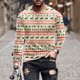 thumbnail image 1 of Blusas y camisas de manga larga con cuello redondo para hombre, blusa de poliéster con estampado navideño de otoño y manga larga para hombre., 1 of 5