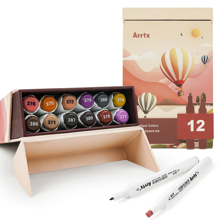Arrtx Markers, ALP 80 Colors Dual Tips Alcohol Markers 30 Colors Acrylic  Paint Pens for Rock Painting, Extra Brush Tip, Water Based Paint Markers  for