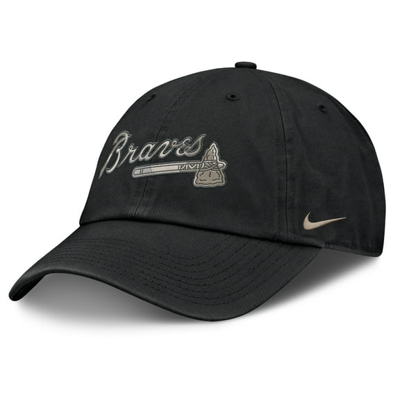 Men's Nike Black Atlanta Braves Camo Pack Club Adjustable Hat