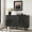 Fluted Coffee Bar Cabinet(Black), variant on Planntonneo Fluted Sideboard Buffet Cabinet with Storage, Modern Accent Coffee Bar Console Table with Tambour Sliding Doors and Adjustable Shelves, for Kitchen Living Room, Black