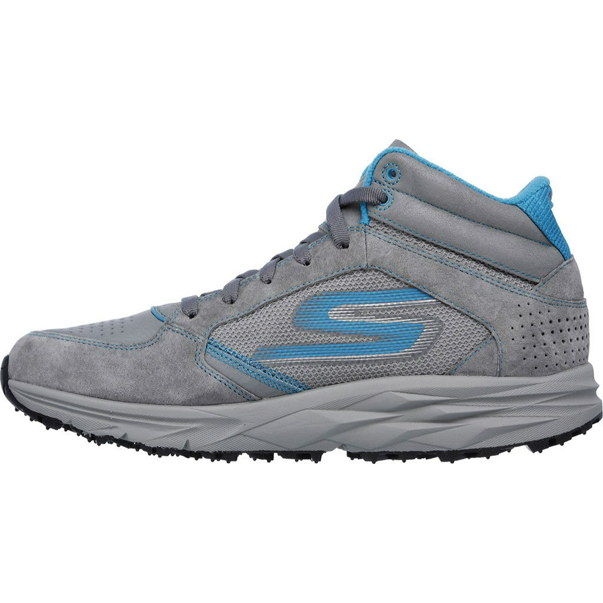 Trail Escape Women Round Toe Suede Hiking Shoe (6.5, Charcoal/Turquoise) |