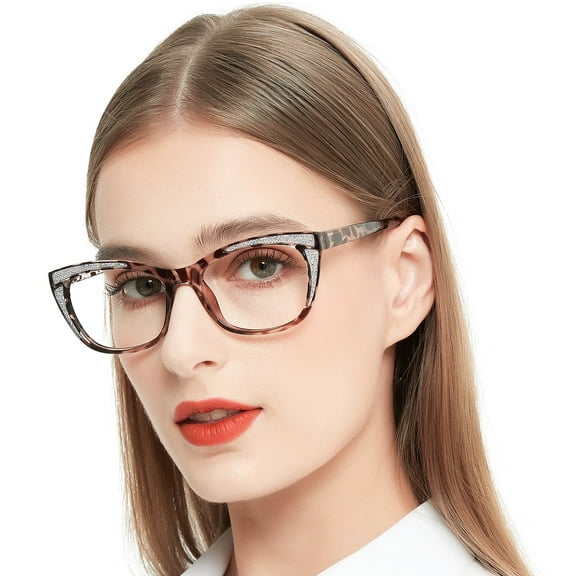 OCCI CHIARI Shiny Women's Reading Glasses 3.00 Readers 1.0 1.25 1.5 1.75 2.0 2.25 2.5 2.75 3.0 3.5 4.0(Tortoise/Sliver) Acrylic Lens