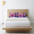 thumbnail image 6 of Yayeee Pillowcase King Size Set of 2 Satin Wrinkle Resistant Pillow Case, Large Purple Flowers, 6 of 7