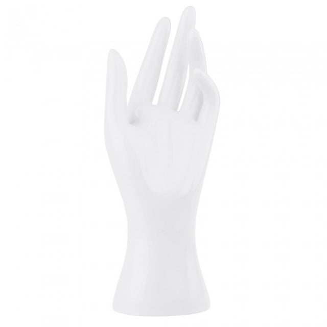 Milaget Female Mannequin Hand Left, Multifunctional Holder Jewelry Hand Display Holder, White