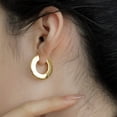 thumbnail image 2 of MISS RIGHT Hoop Earrings 14K Gold Plated Hoop Earrings for Womens Earrings, Unique & Safe Small Hoop Earrings, Thick Chunky Gold Hoop Earrings, Nickel Free 14K Gold Plated Earrings, 2 of 6