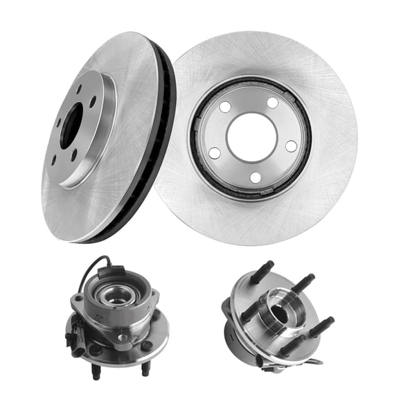 Set of 4 Front 276mm Brake Disc Rotors-Wheel Hub Bearing Assembly For 2006-2011 Chevrolet HHR