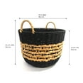 thumbnail image 4 of Hometrends Woven Paper & Water Hyacinth Storage Basket, Large, 4 of 6
