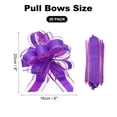 thumbnail image 2 of Uxcell 20pcs Pull Bows 6.3 Inches Wide Organza Ribbon Bow for Gift Wrapping Birthday Baskets Decoration Dark purple, 2 of 5