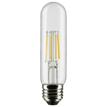 Satco 5.5 Watt T10 LED - Clear - Medium Base - 5000K - 450 Lumens - 120 Volt - 2-Pack