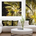 thumbnail image 1 of Design de Fleur Fractale Dorée Vive - Impression d'Art Floral sur Toile, 1 of 3