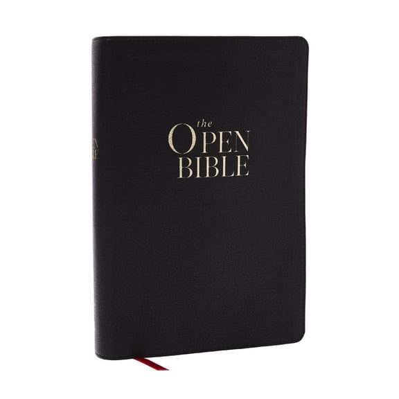 The Open Bible: Read and Discover the Bible for Yourself (Kjv, Black Leathersoft, Red Letter, Comfort Print), (Hardcover)
