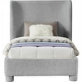 thumbnail image 7 of Meridian Furniture Penny Grey Boucle Fabric Twin Bed, 7 of 7