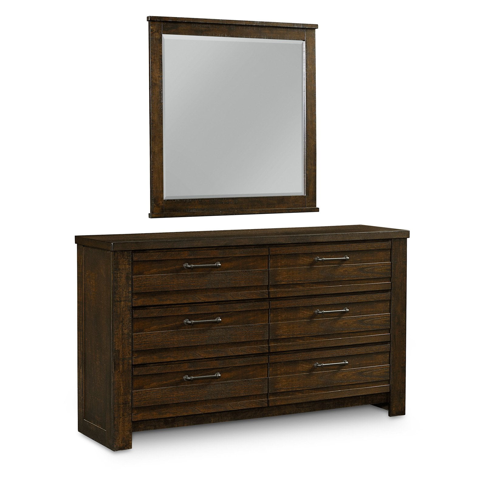 Photo 1 of MIRROR ONLY NOT DRESSER Samuel Lawrence Furniture Ruff Hewn 6-Drawer Dresser with Optional Mirror